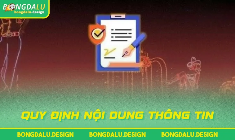 quy dinh noi dung thong tin Quy định nội dung thông tin